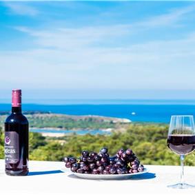 4 bedroom villa with infinity pool and sea view in Perithia, Corfu, sleeps 9